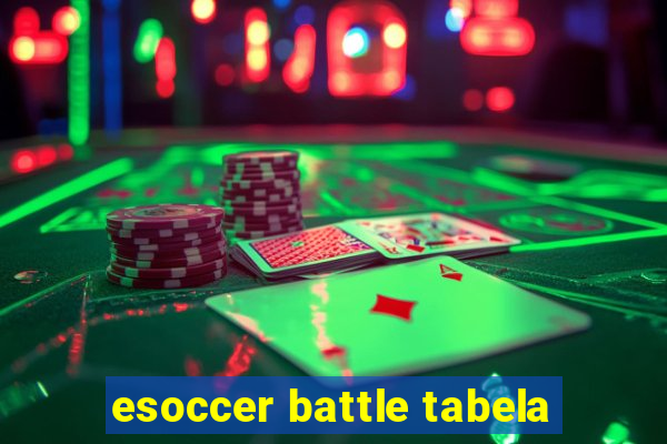 esoccer battle tabela